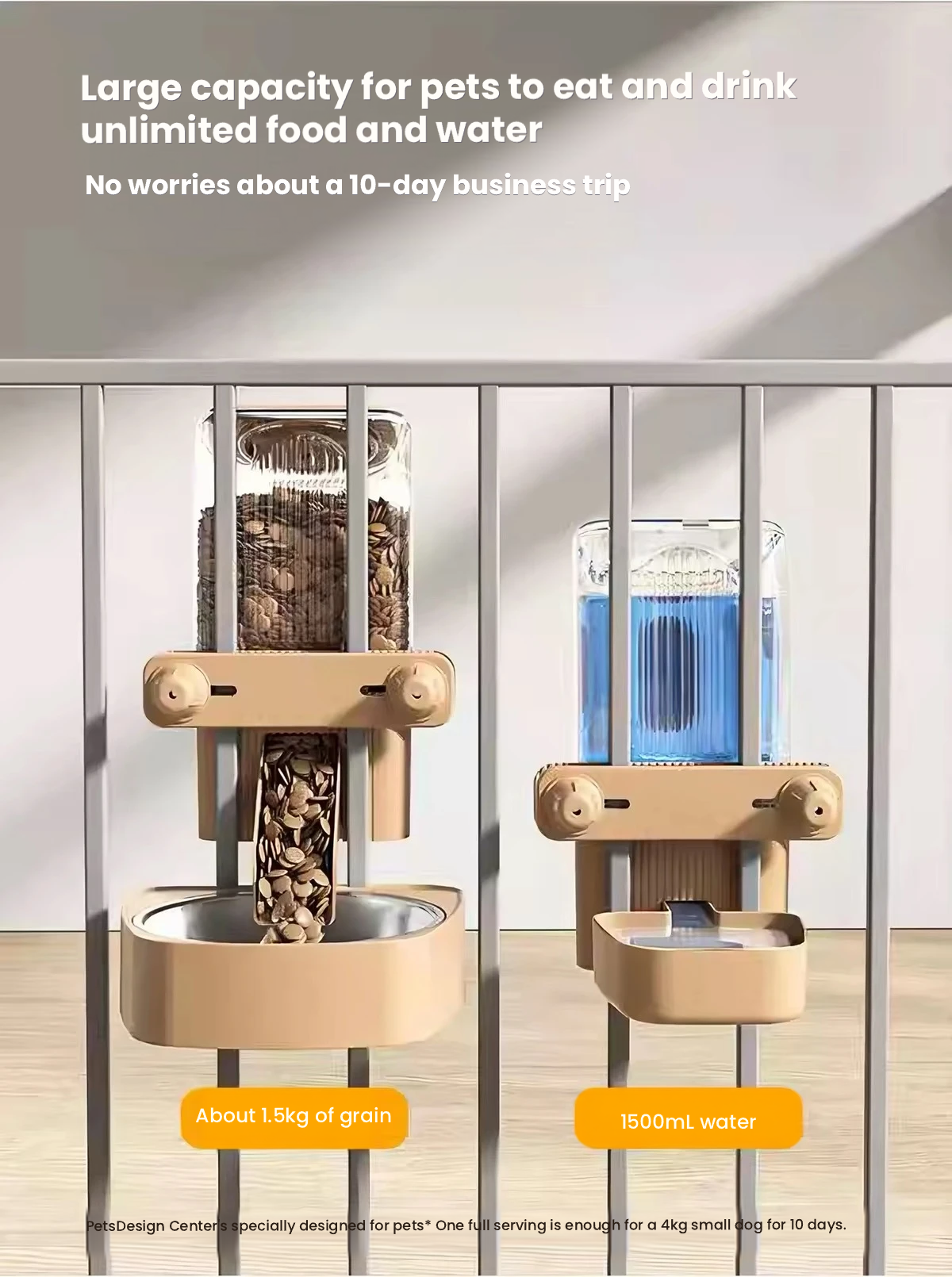 Hipidog Hanging Pet Food & Water Bowls for Cage Use