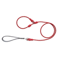 Red Petstar rope slip lead with adjustable neck loop and grey padded handle