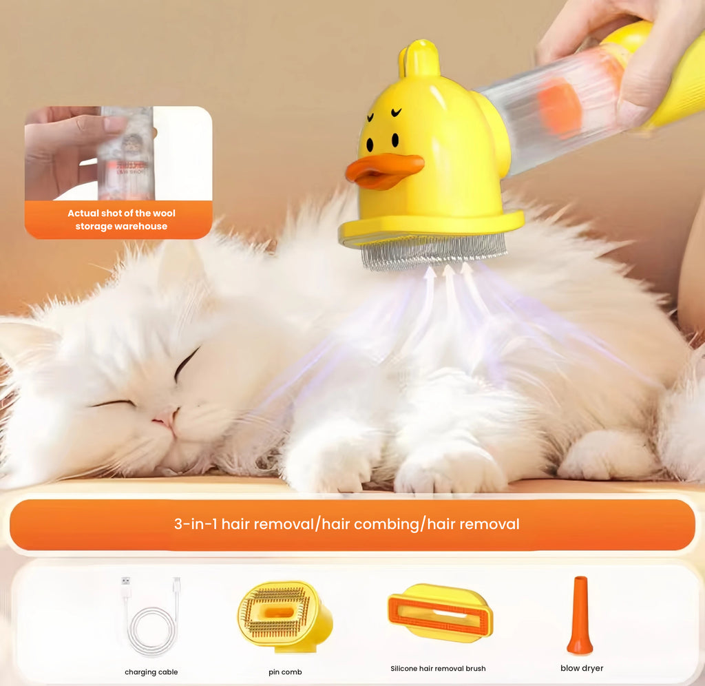 Cordless Pet Hair Remover, Grooming Brush for Cats & Dogs