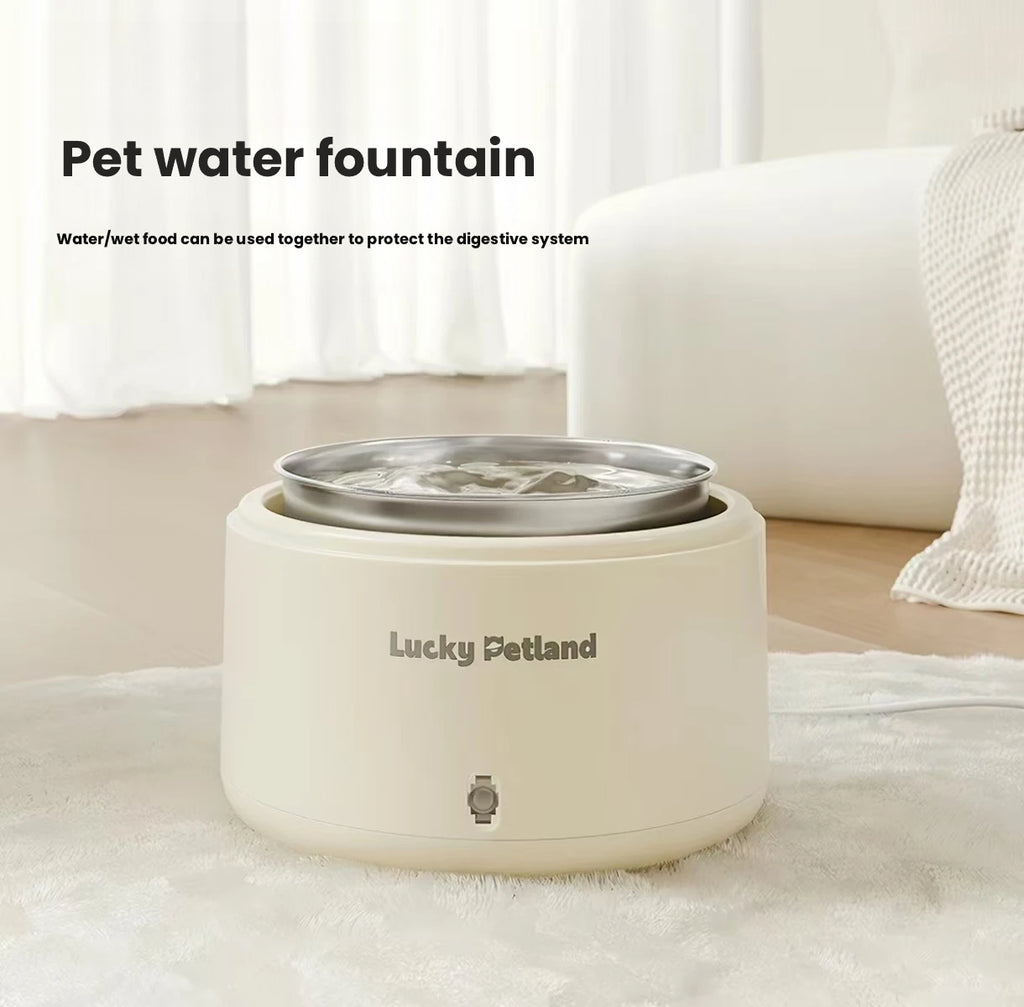 LuckyPetland Heated Pet Water Bowl, Temperature Control for Cats & Dogs
