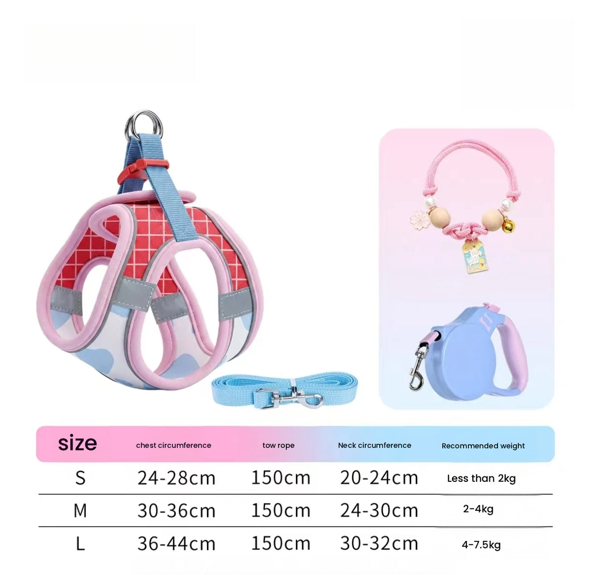 Adjustable Cat Harness with Leash, Escape-Proof Vest Design