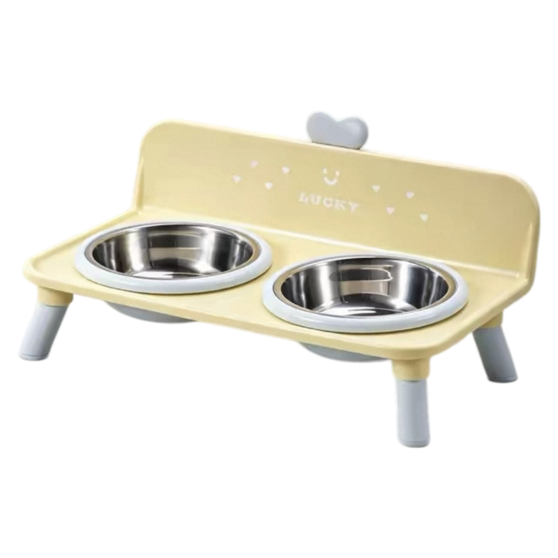 BNBNO Stainless Steel Pet Feeding Station – Anti-Tip Food & Water Bowls for Small Dogs & Cats