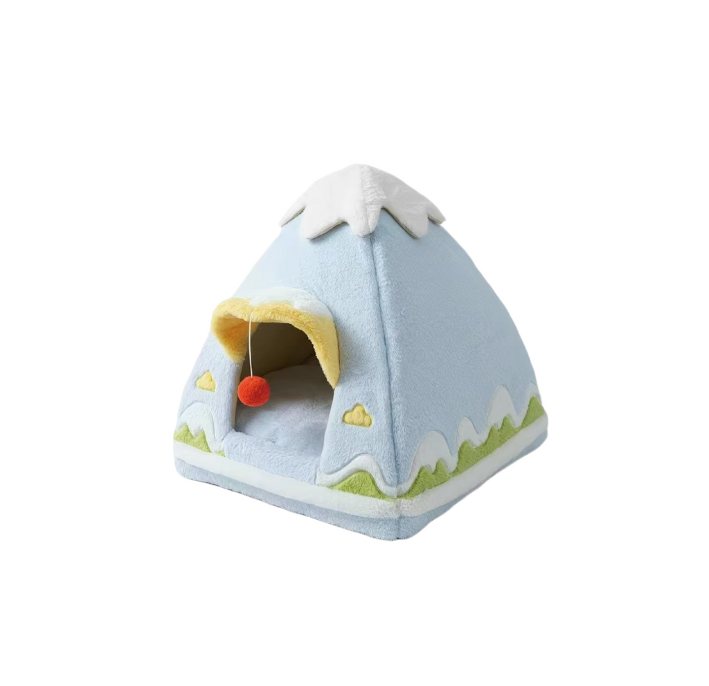 M&WCCO Enclosed Pet Tent Bed - Thickened Winter Warm Washable Cave for Cats & Small Dogs