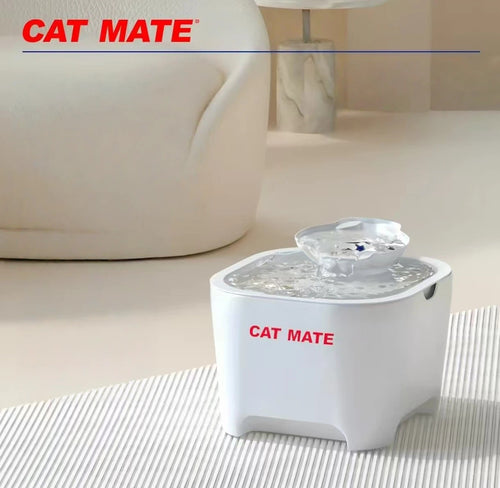 Grey CatMate mountain spring automatic cat water fountain