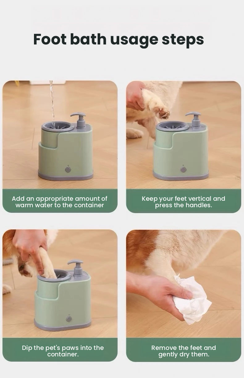 FyorbieTai Automatic Dog Paw Washer – Built-In Cleaning Solution Reservoir