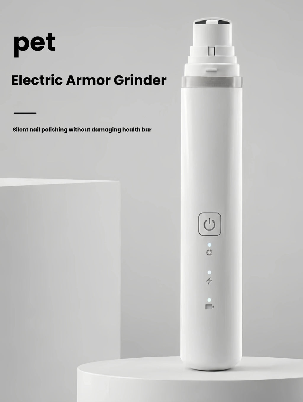 Electric Pet Nail Grinder for Cats & Dogs, Paw Trimmer