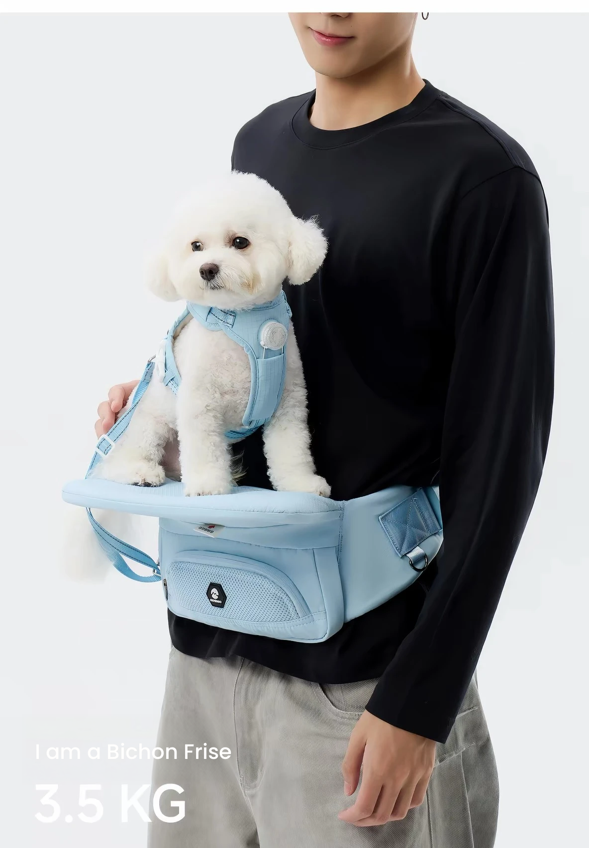 CHOSINGO Foldable Pet Waist Carrier for Small Dogs & Cats
