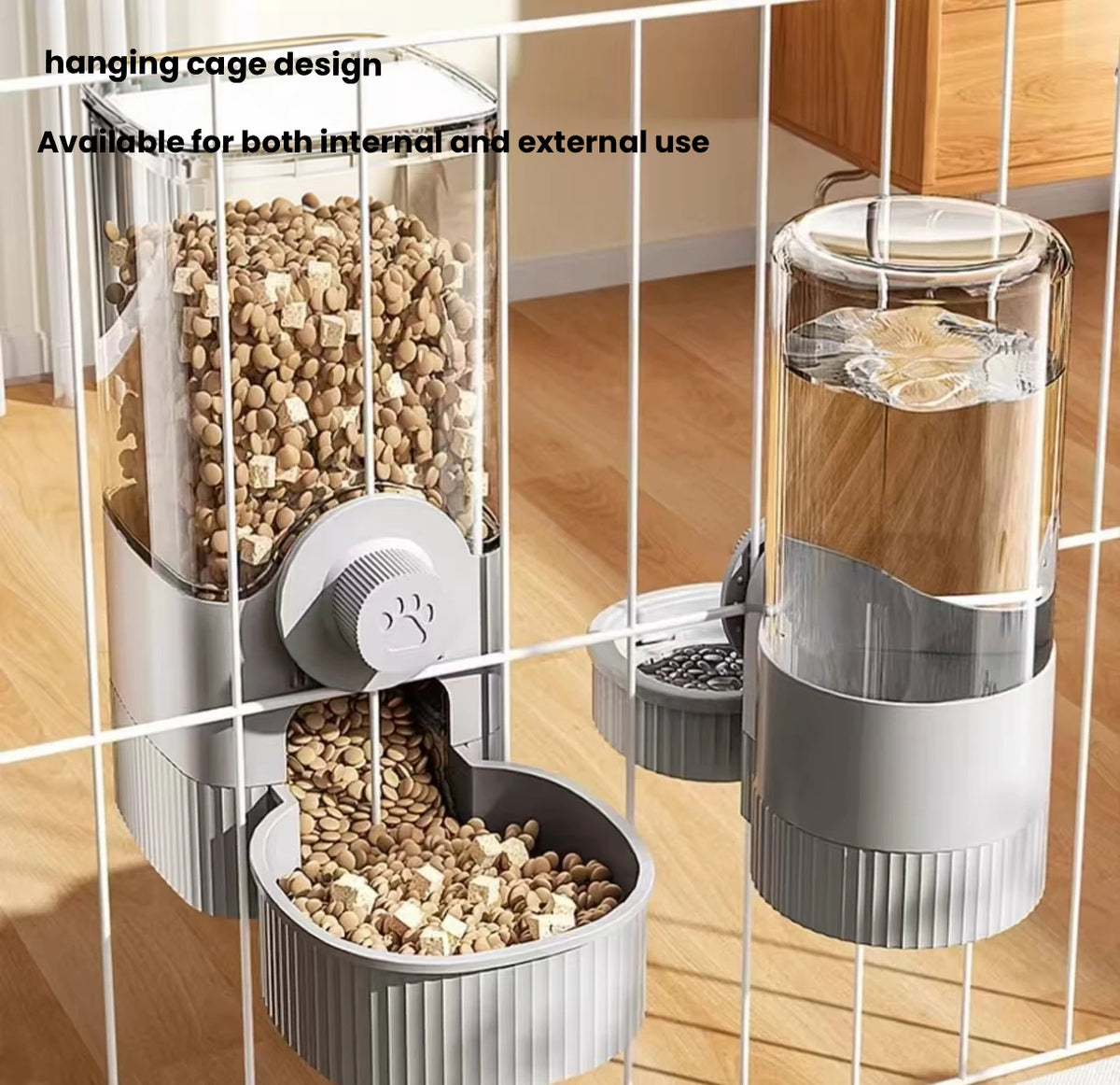 Petstar W93 feeder and waterer mounted on cage bars
