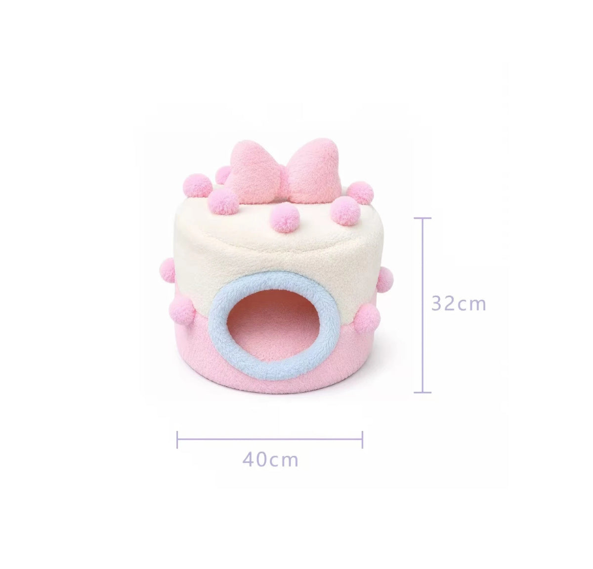 M&WCCO Soft Pink Enclosed Pet Cave Bed - Thickened Winter Warm Washable Nest for Cats & Dogs