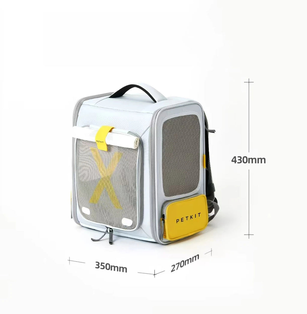 350 × 270 × 430 mm 크기의 PETKIT 확장형 캐리어