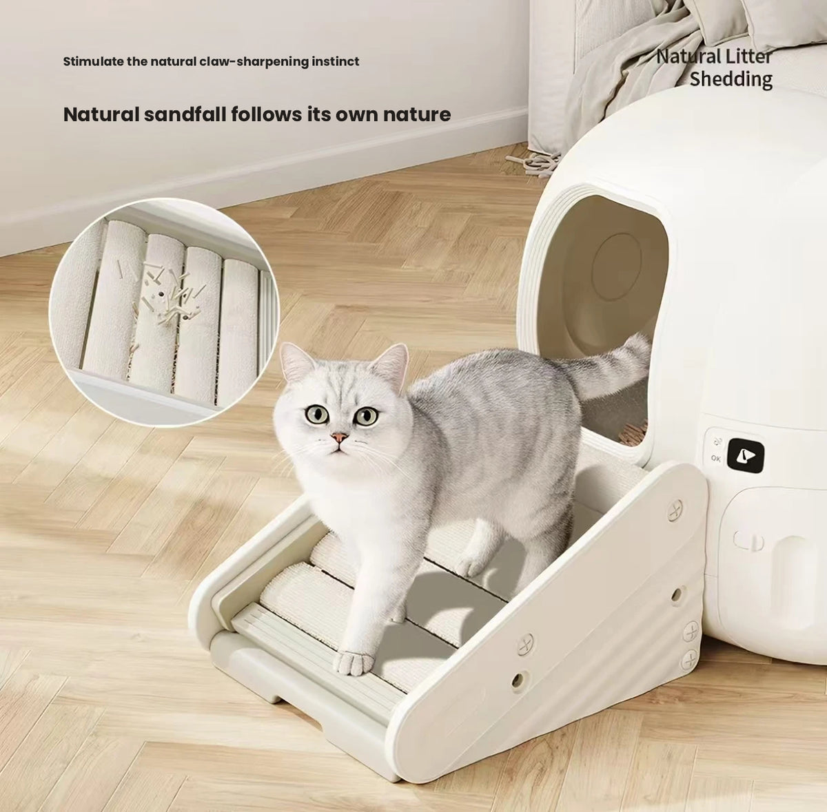 LuckyPetland Cat Litter Ramp Mat, Anti-Tracking & Splash Control