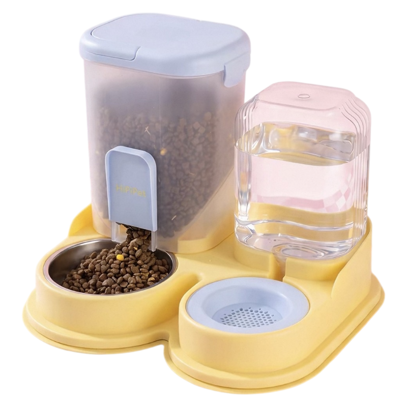 Hipidog Gravity Pet Feeder & Water Dispenser – Food & Water Bowl for Dogs & Cats