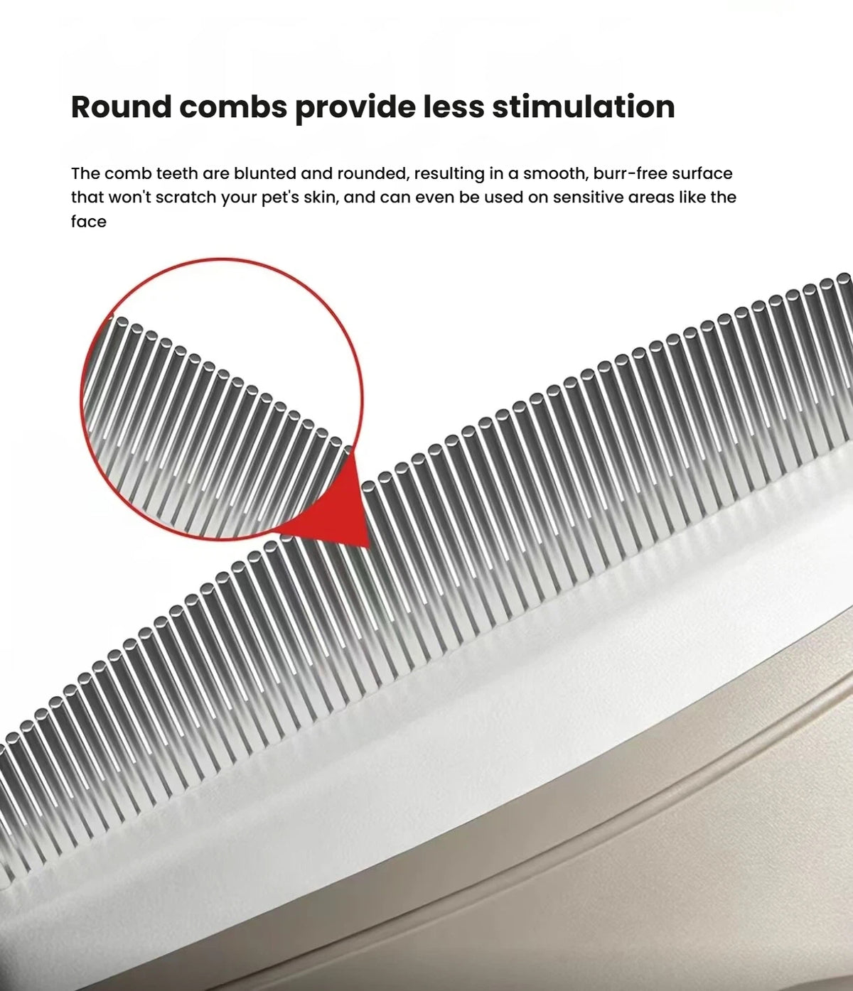 Petstar Facial Grooming Brush for Cats & Dogs, Deshedding Comb