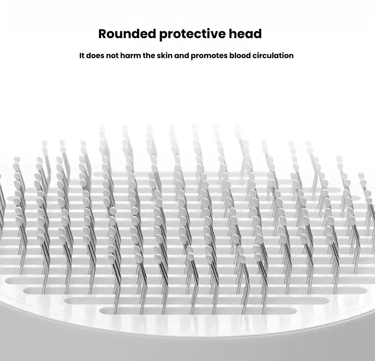 Rounded protective pin tips on the PETKIT slicker brush