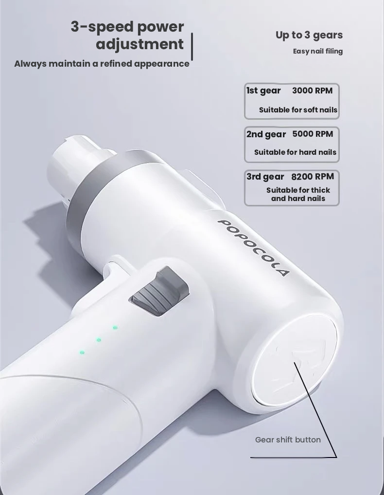 POPOCOLA High-Power Pet Nail Grinder – Electric Nail Trimmer for Large Dogs