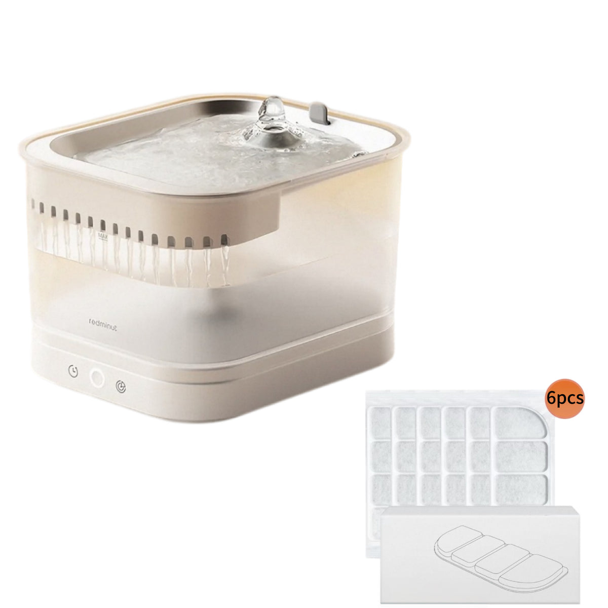 Redminut Pump-Free Stainless Steel Pet Water Fountain