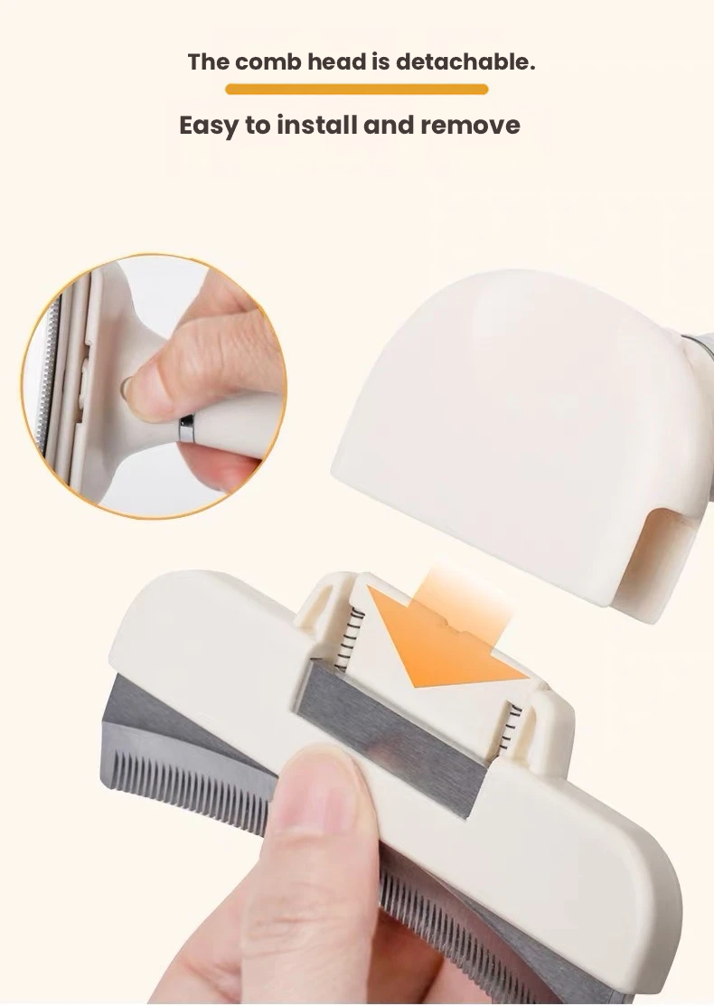 DELE Pet Deshedding Comb for Long-Haired Cats & Dogs