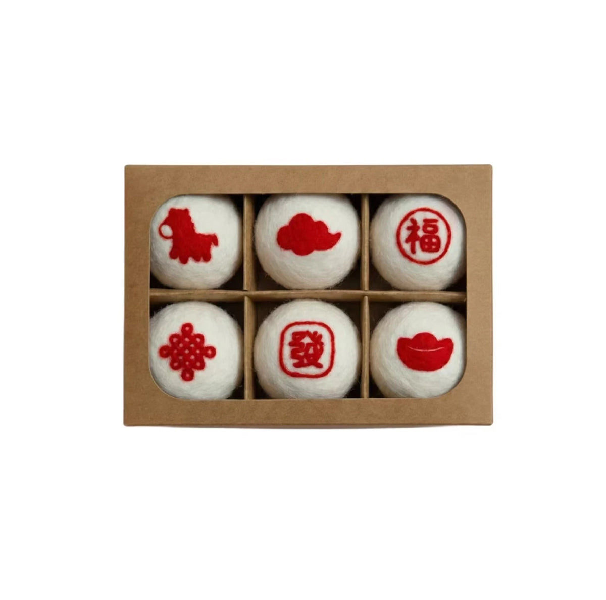 M&WCCO Natural Handmade Wool Felt Toy Balls - Quiet Durable Prey Chase Balls for Pets