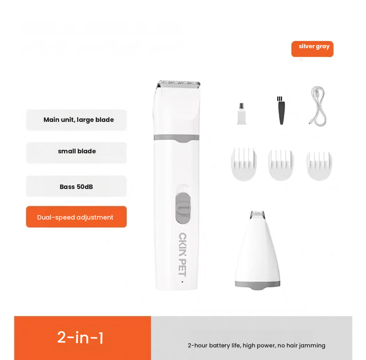 Ckin Pet 4-in-1 Pet Clippers for Cats & Dogs, Paw Trimmer