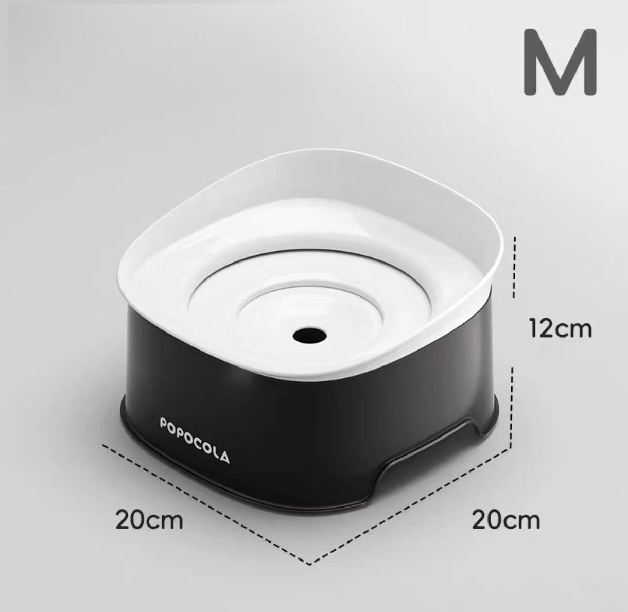 Medium Popocola floating-disk bowl dimensions of 20 by 20 by 12 centimetres