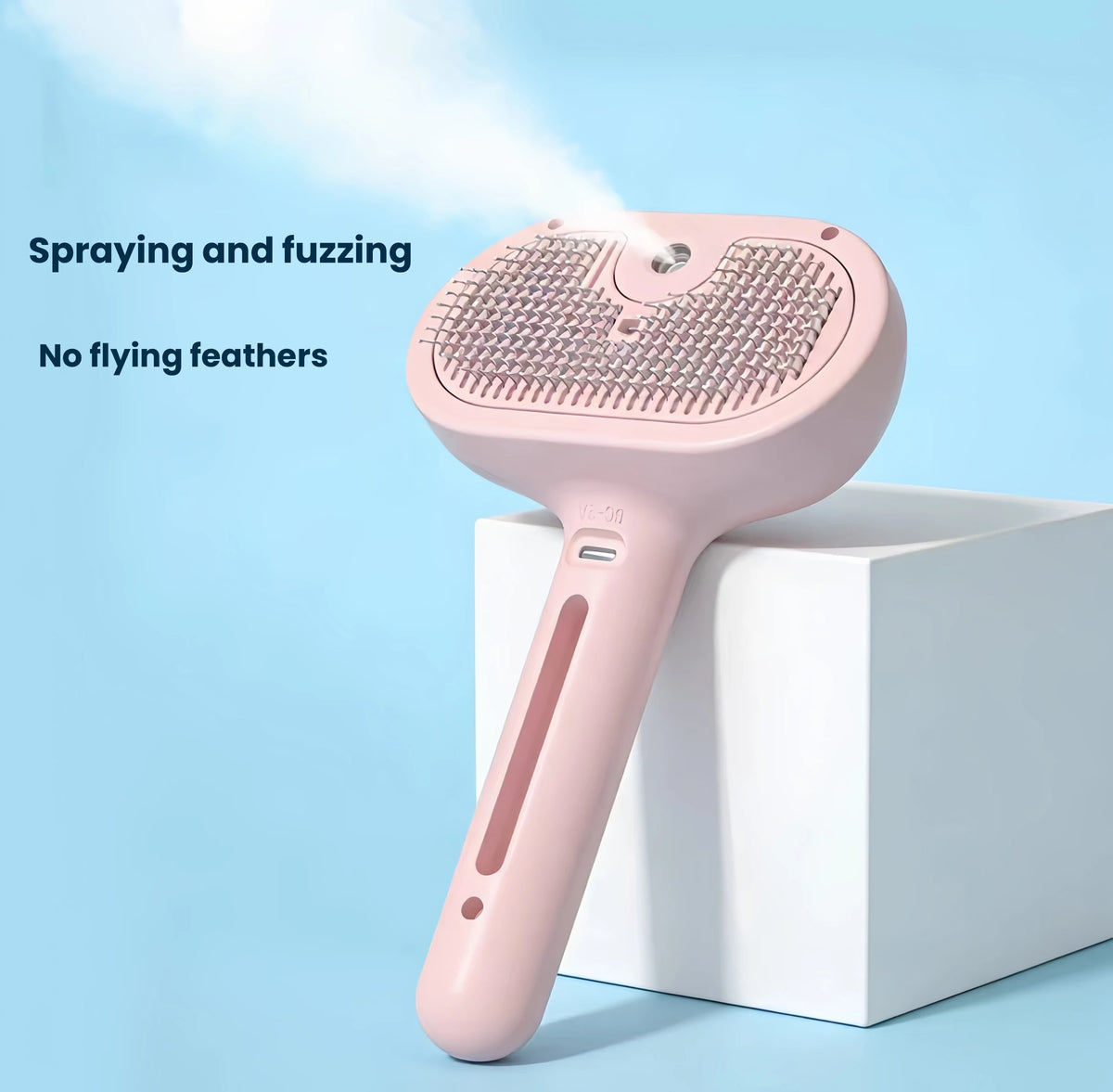 Spray Pet Grooming Brush for Cats & Dogs, Deshedding Comb