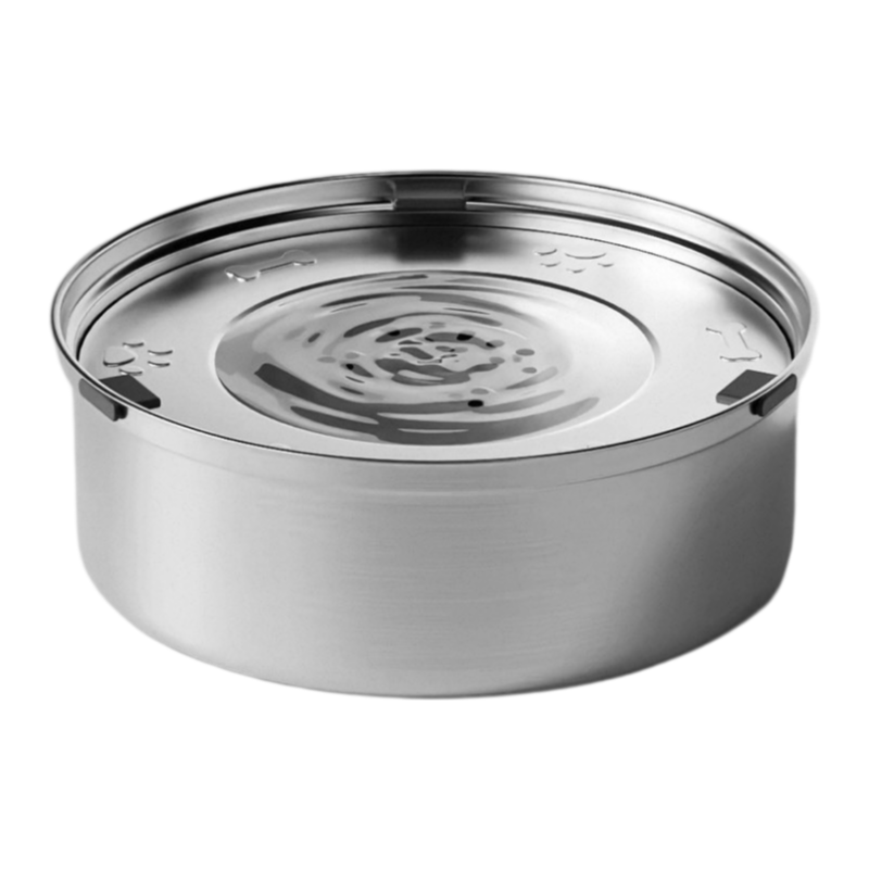 POPOCOLA Stainless Steel Floating Pet Water Bowl – Spill-Resistant Design