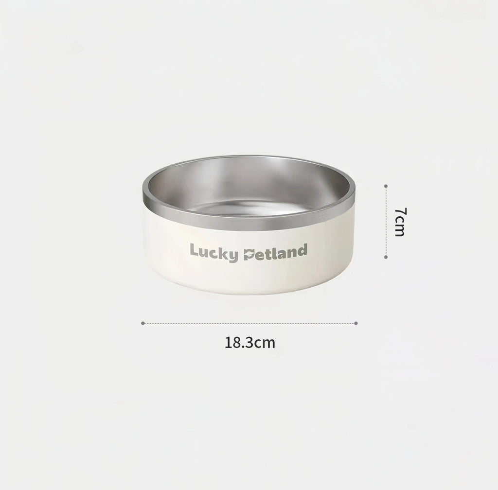 LuckyPetland Stainless Steel Cat & Dog Bowl, Anti-Slip Desig