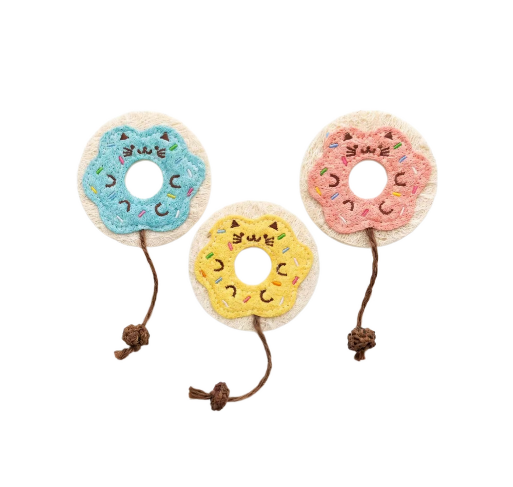 M&WCCO Natural Loofah & Gall Fruit Cat Toys - Catnip Teething Chew Teaser for Kittens