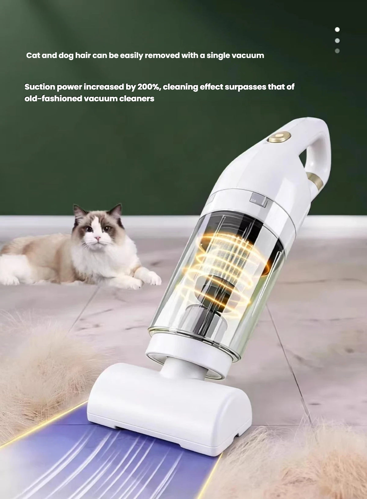 Pet Hair Vacuum: Electric Cat Hair Remover for Beds & Carpets