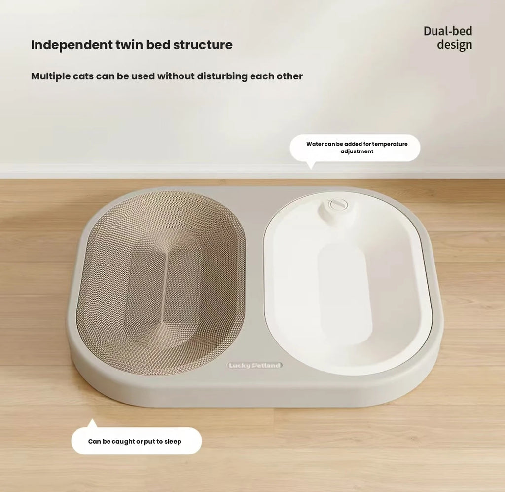 LuckyPetland Cat Scratcher Bed, Cooling Temperature-Control Cat Nest