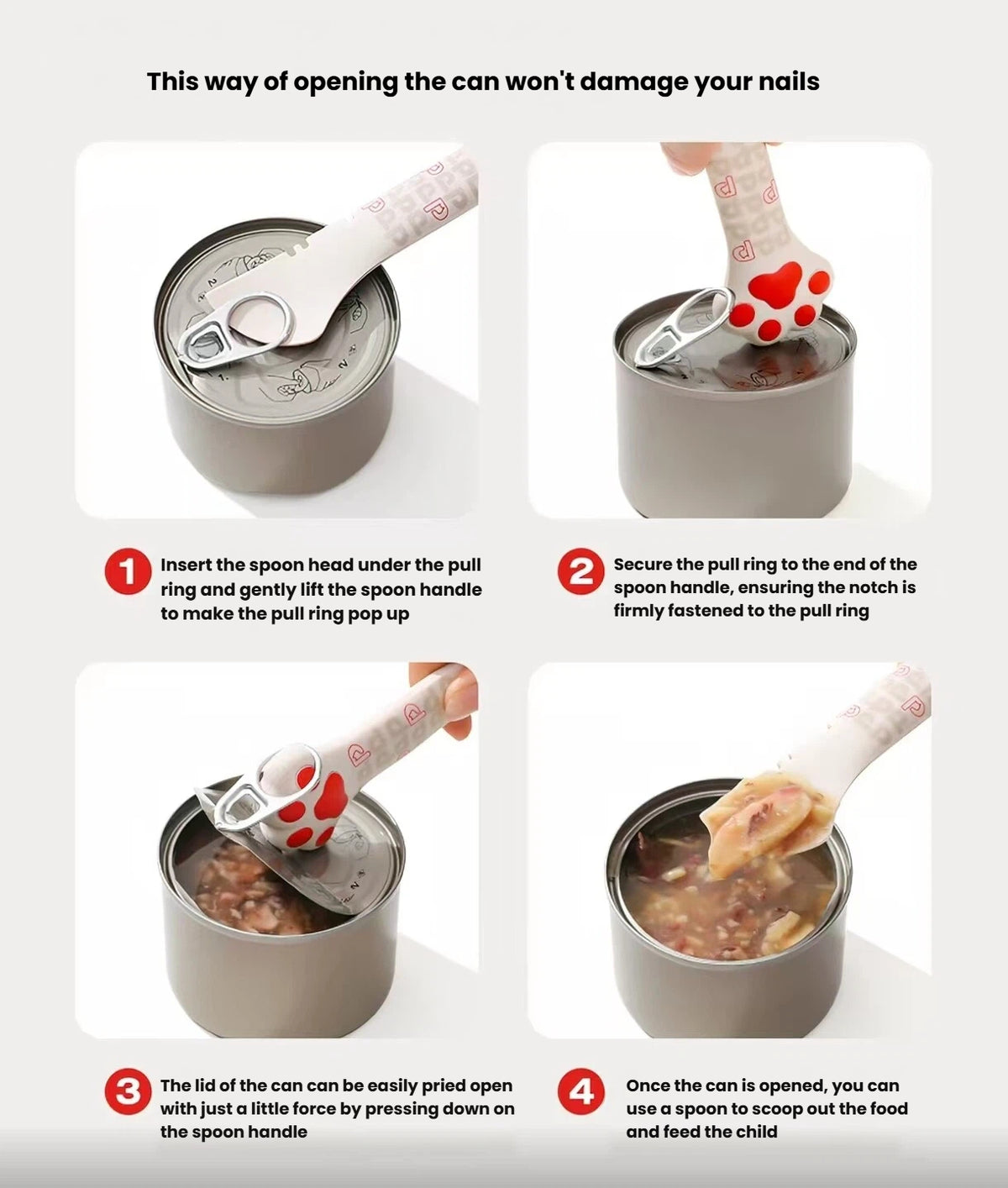 Petstar Pet Can Opener with Silicone Lid & Food Scoop