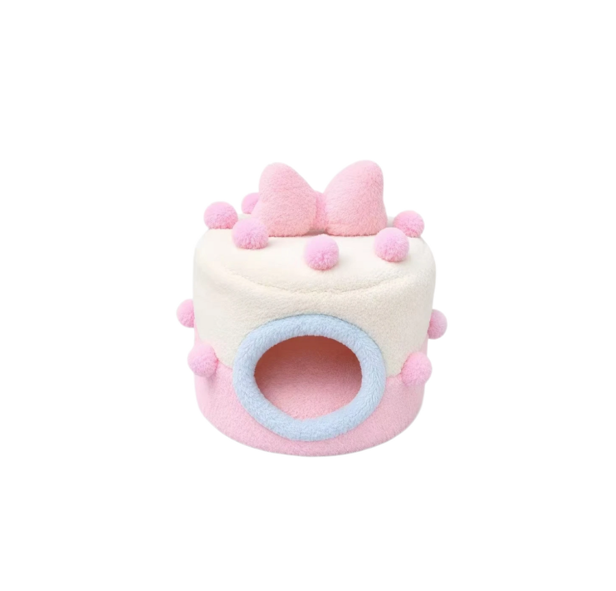 M&WCCO Soft Pink Enclosed Pet Cave Bed - Thickened Winter Warm Washable Nest for Cats & Dogs