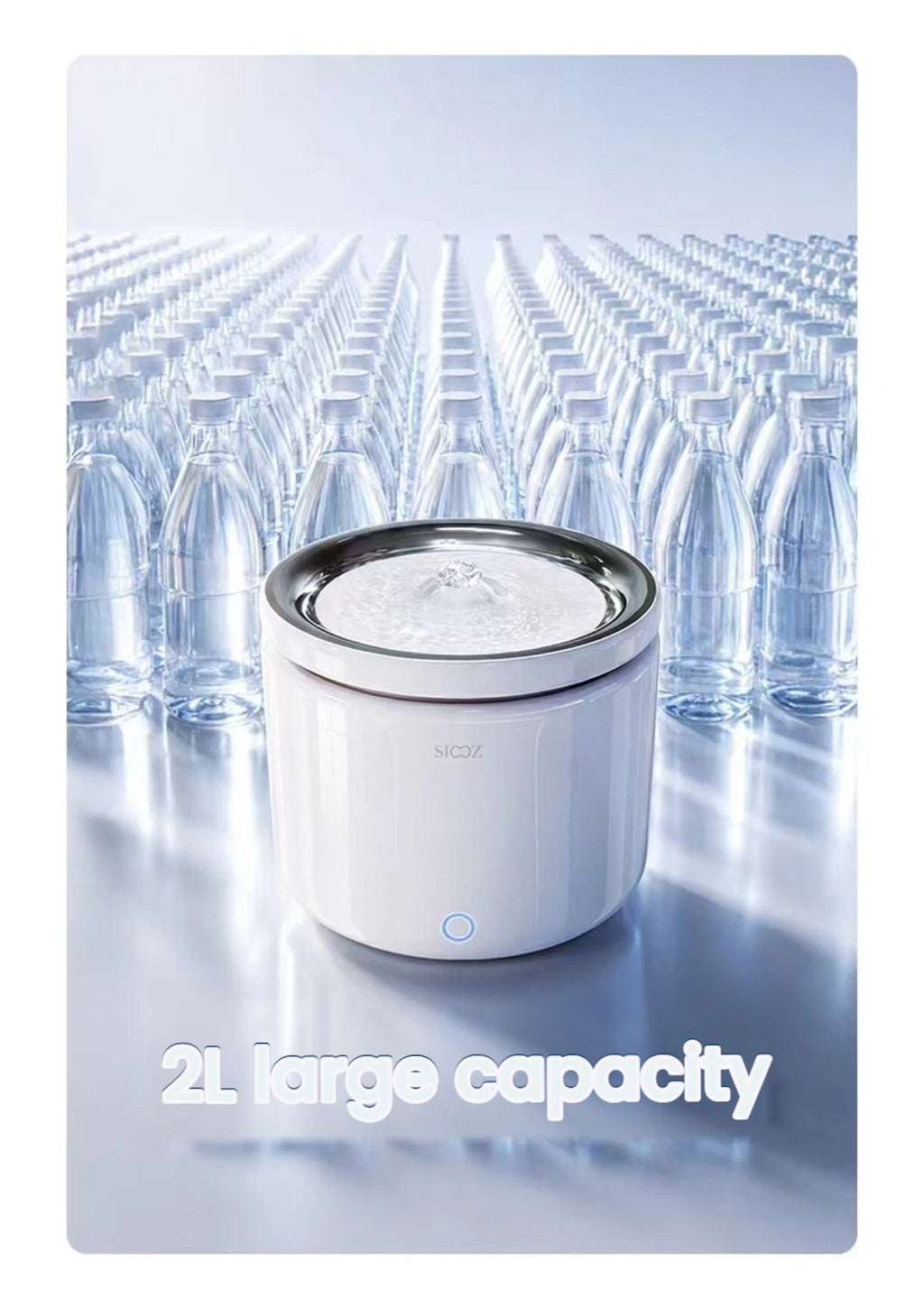 Battery system graphic for the Scoci wireless pet fountain