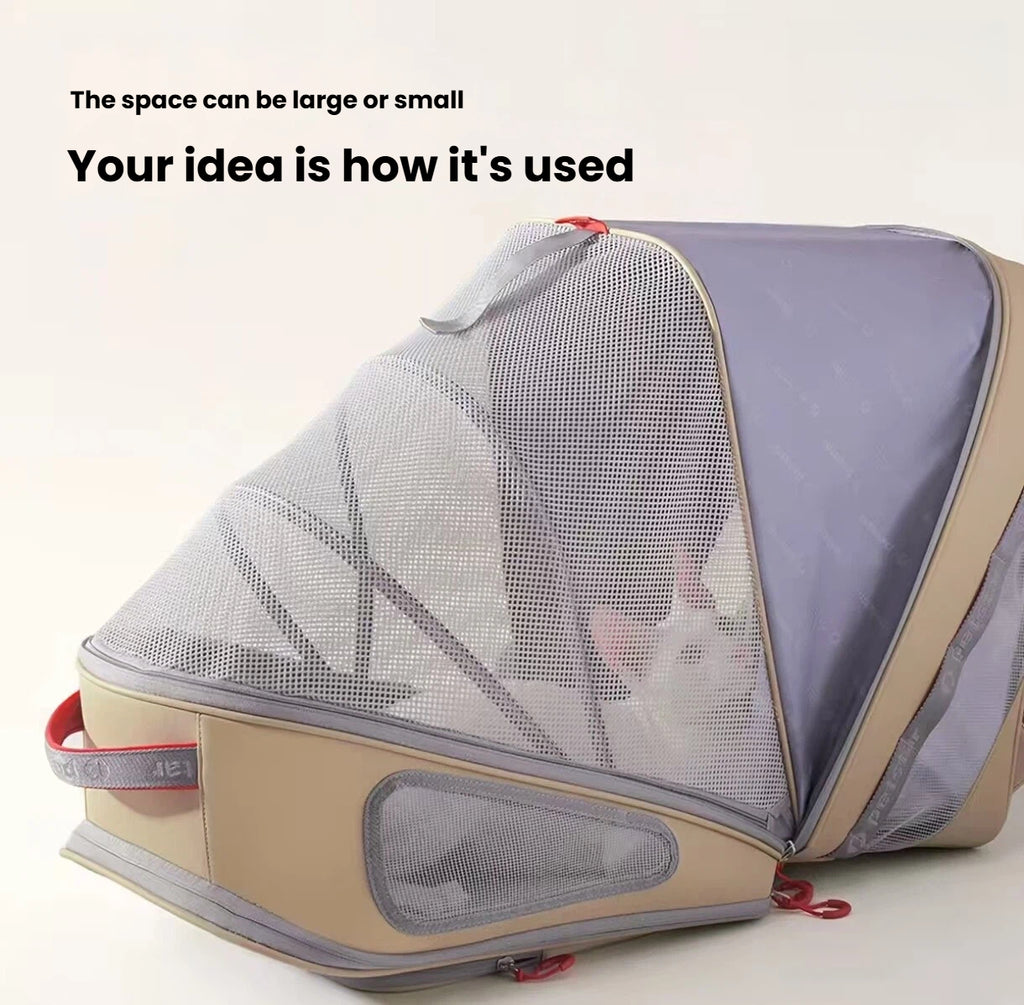 Petstar Expandable Pet Carrier Backpack, Breathable Cat & Dog Travel Bag