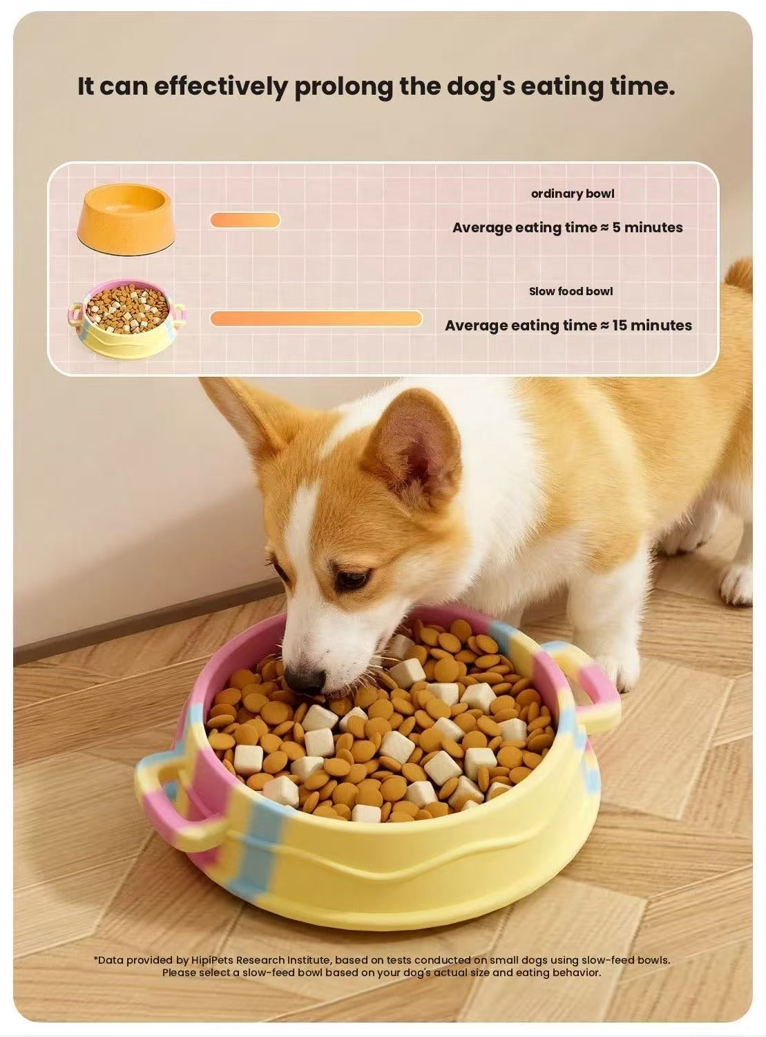 Hipidog Silicone Slow Feeder Dog Bowl for Small Dogs