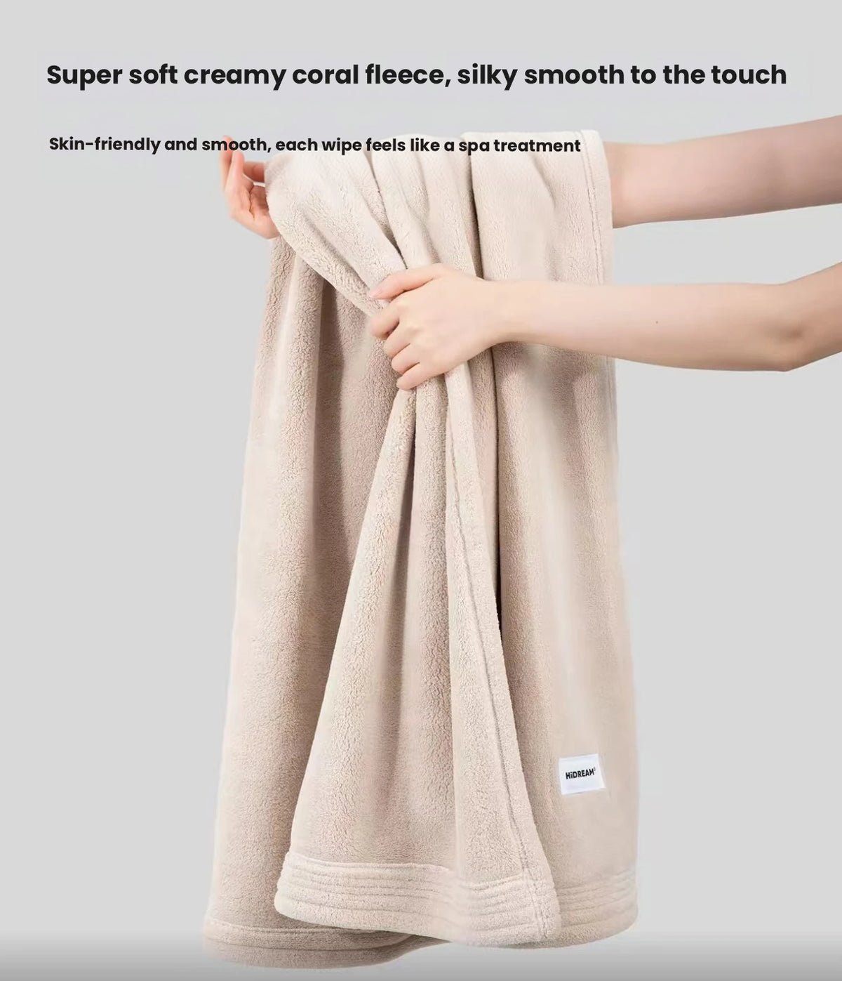 HiDREAM Super Absorbent Microfiber Pet Bath Towel - Thick Quick-Dry Towel for Dogs & Cats