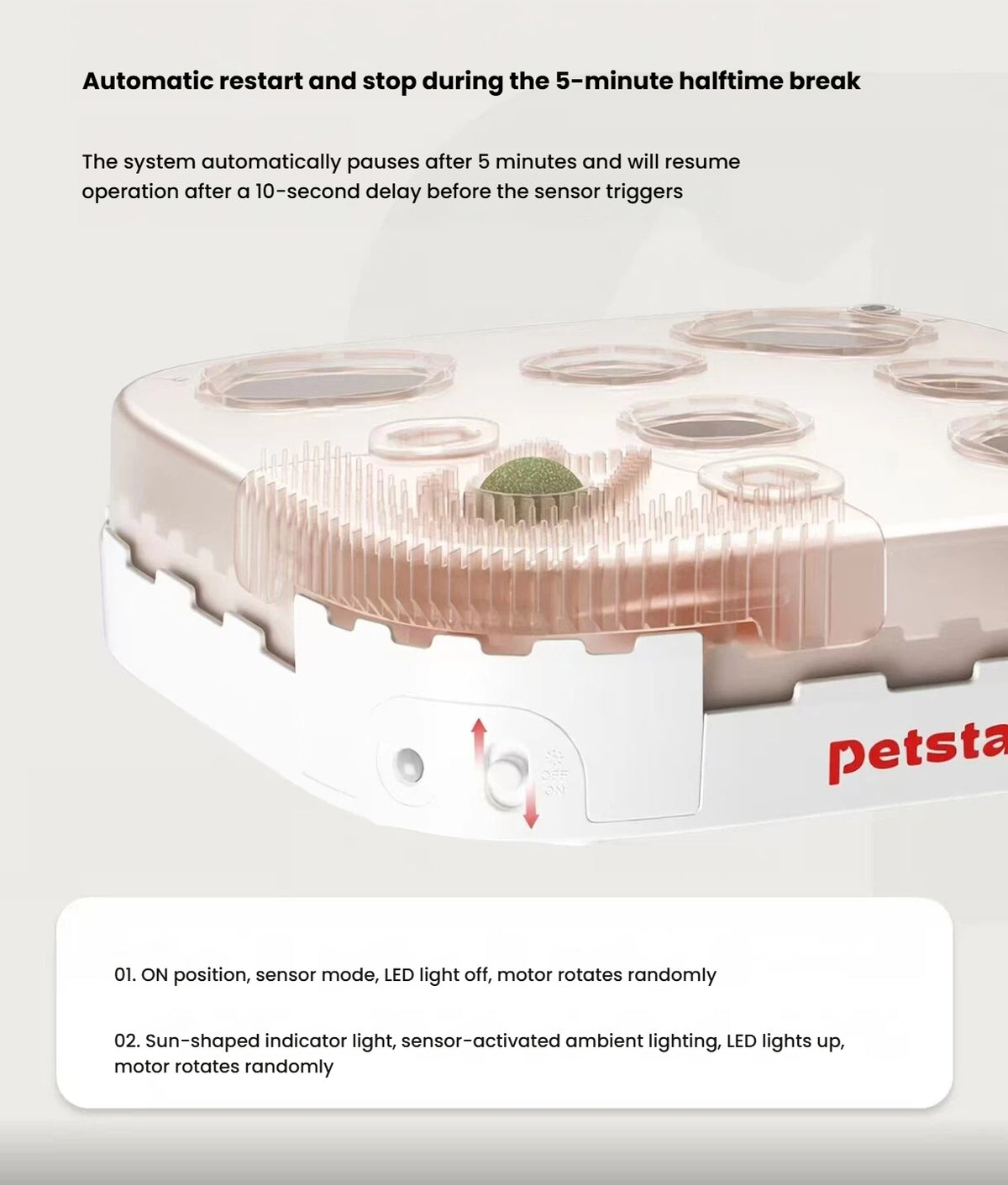 Petstar Smart Interactive Cat Toy with Automatic Teaser Wand