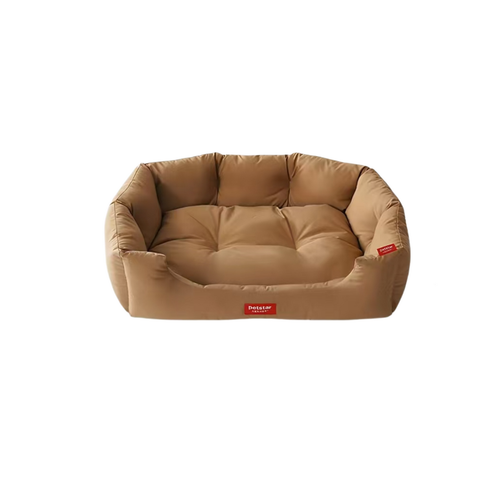 Brown Petstar bolster dog and cat bed