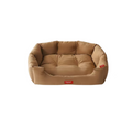 Brown Petstar bolster dog and cat bed