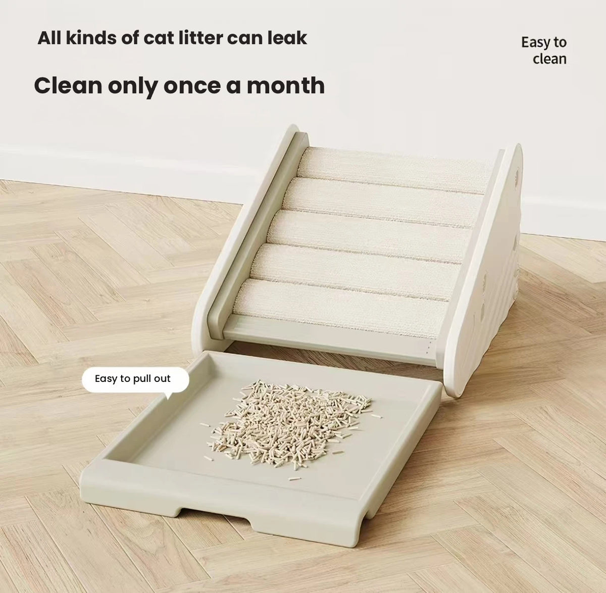 LuckyPetland Cat Litter Ramp Mat, Anti-Tracking & Splash Control