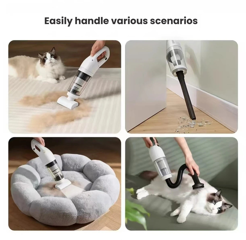 Pet Hair Vacuum: Electric Cat Hair Remover for Beds & Carpets