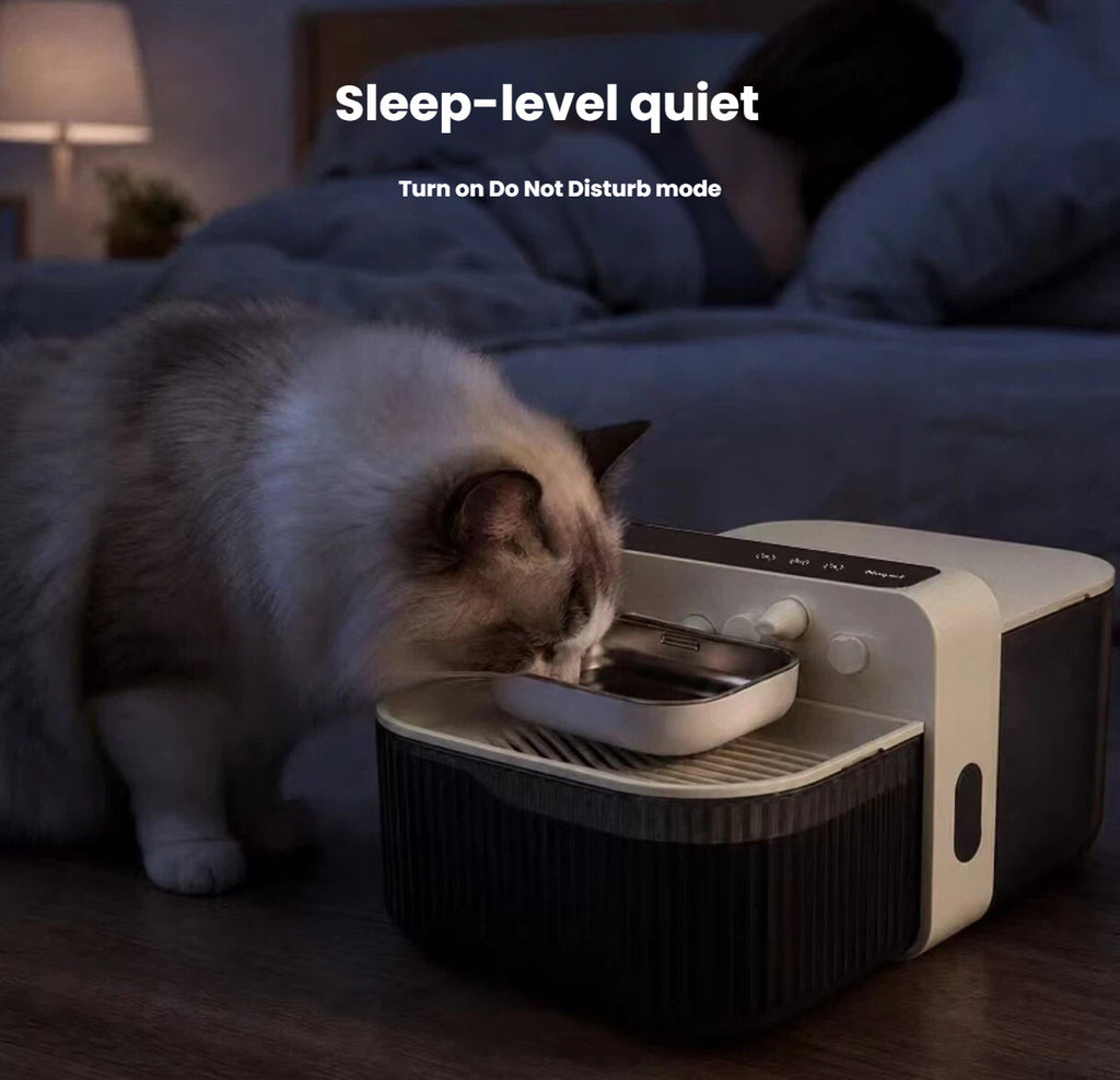 Naipet Cordless Automatic Cat Water Fountain with Clean Water Separation