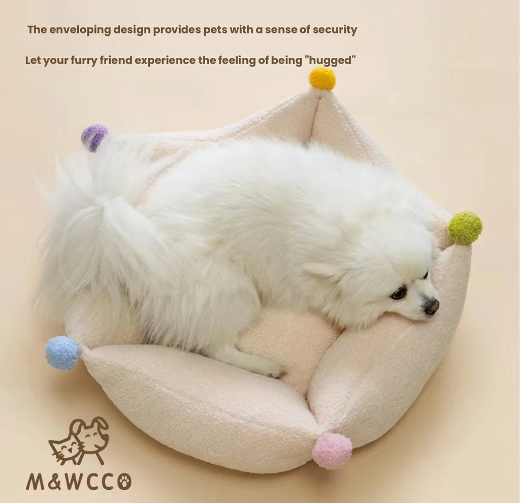M&WCCO Original All-Season Pet Bed - Washable Deep Sleep Warm Cushion for Cats & Small Dogs