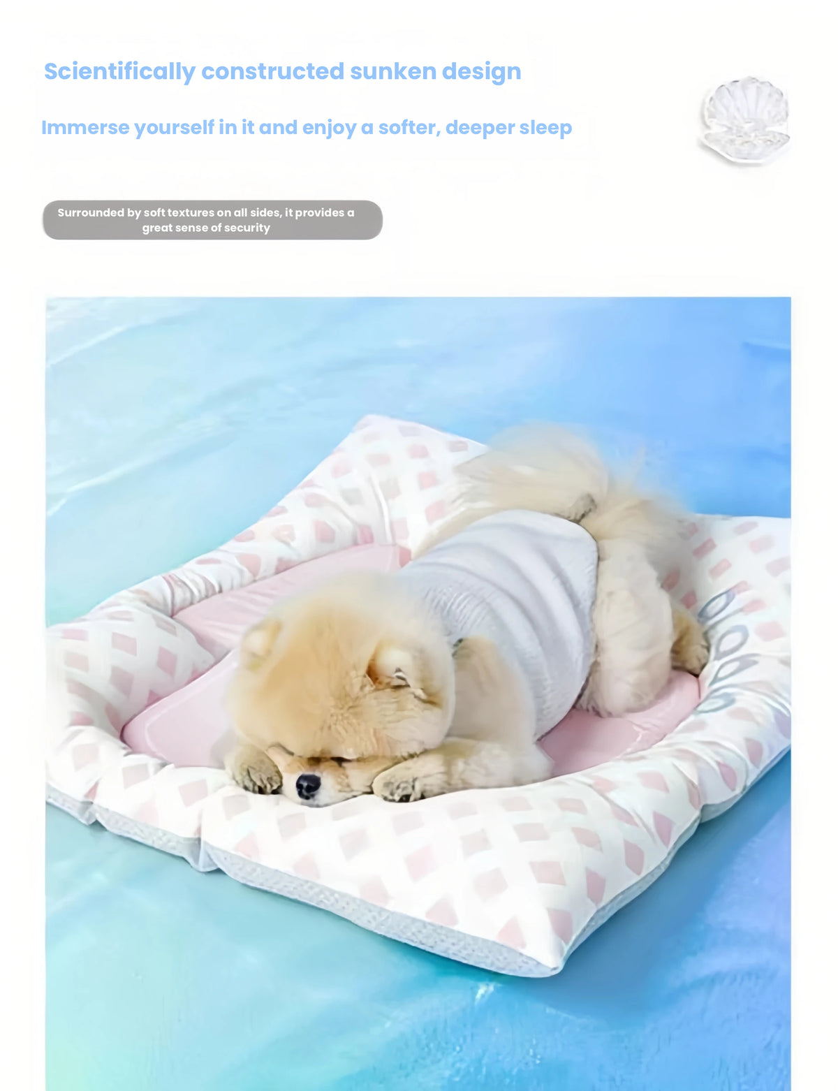 M&WCCO Bora All-Season Pet Sleeping Mat - Reversible Warm Bed Cushion for Cats & Dogs