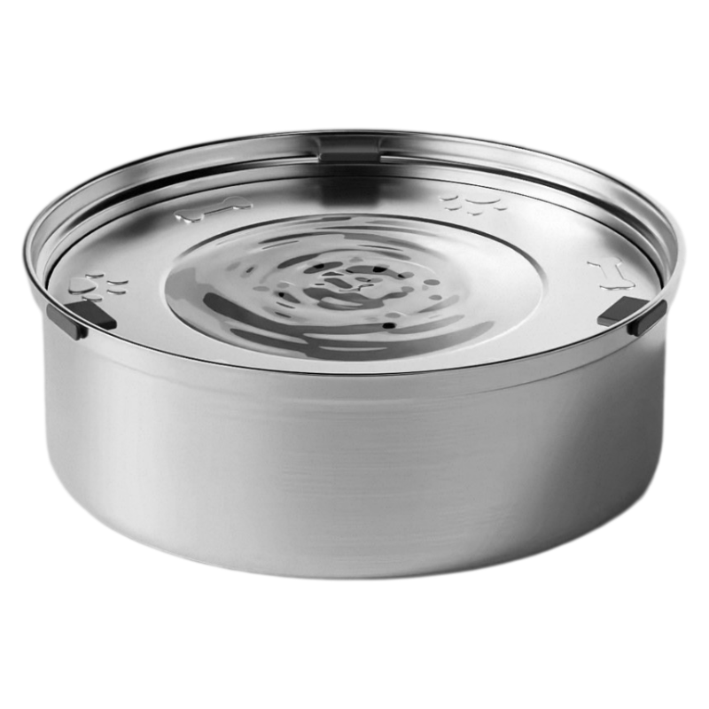 POPOCOLA Stainless Steel Floating Pet Water Bowl – Spill-Resistant Design