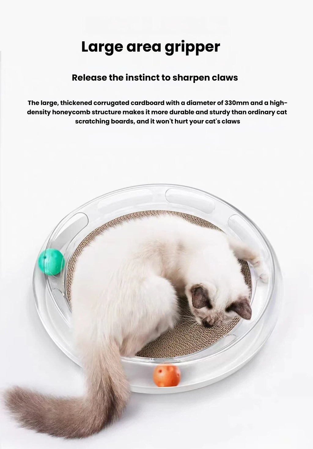 PETKIT 고양이 베드의 넓은 골판지 스크래칭 면