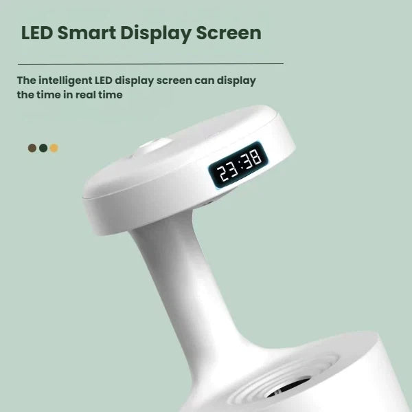 LED display on the anti-gravity cat water fountain