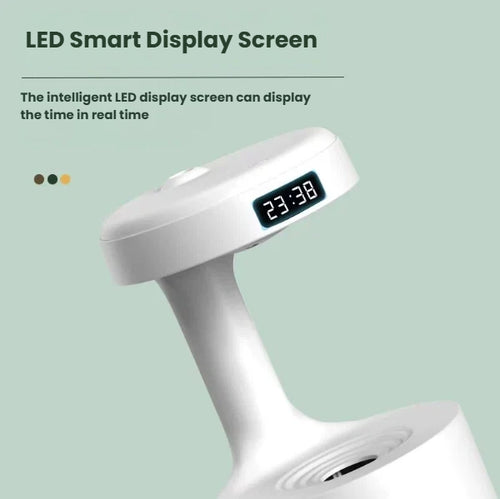 LED display on the anti-gravity cat water fountain