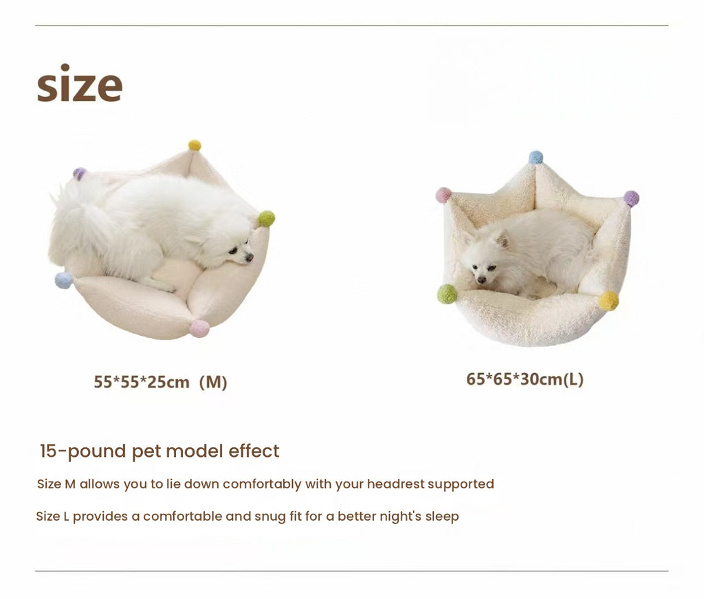 M&WCCO Original All-Season Pet Bed - Washable Deep Sleep Warm Cushion for Cats & Small Dogs