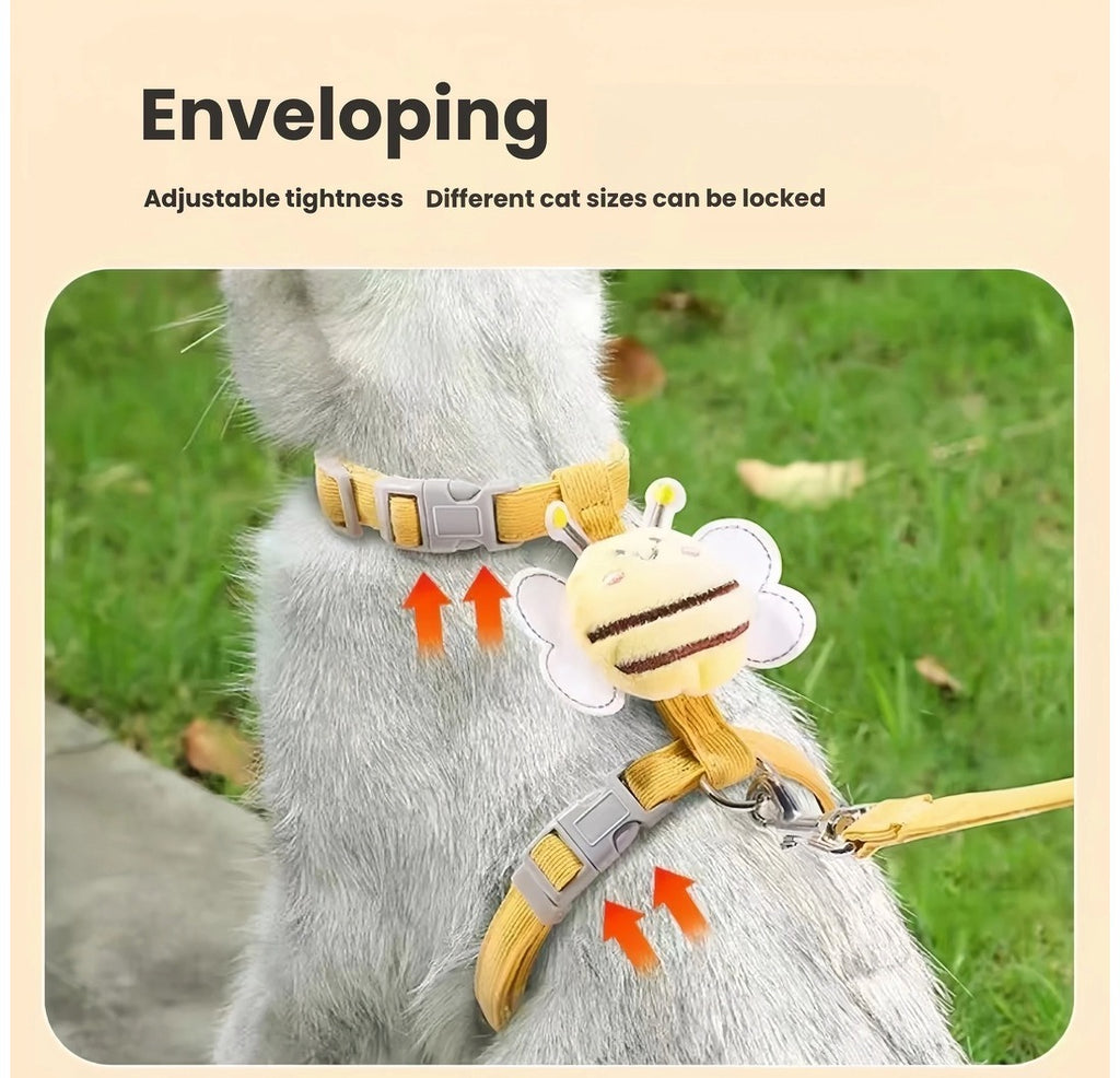 Escape-Proof Cat Harness with Leash, Outdoor Walking Set